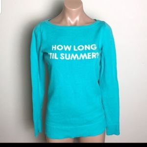 Lilly Pulitzer How Long Till Summer Sweater Aqua